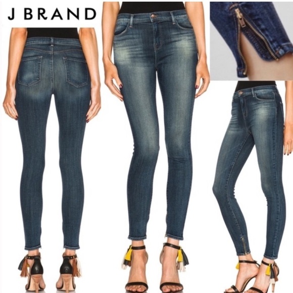 J Brand Spirited Cropped Zip Ankle Stretch Jean Size 29 - Picture 14 of 15